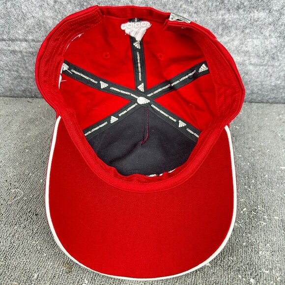 Adidas UEFA EURO 2008 Suisse Switzerland Red Baseball Cap Adjustable Hat Striped - Picture 15 of 16